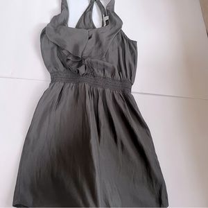 American Eagle Outfitters Gray Ruffle Dress Women’s size XS , silky feel, short